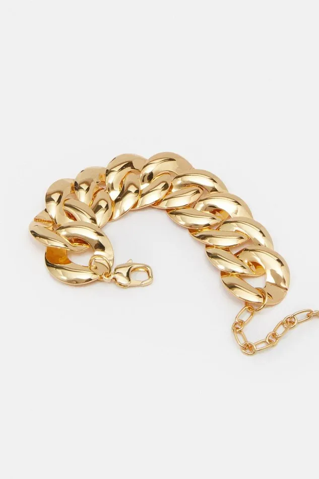 Jewellery Women Karen Millen Chunky Chain Bracelet Gold