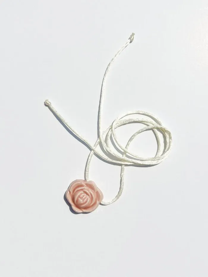 Jewelry Shop Lisa Says Gah Ceramic Rose Necklace