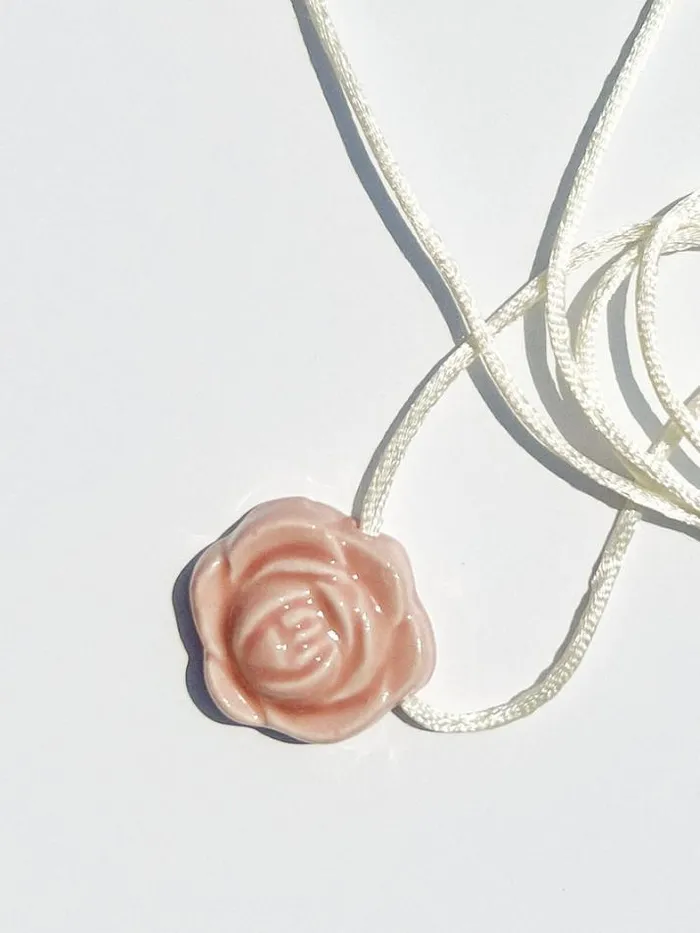 Jewelry Shop Lisa Says Gah Ceramic Rose Necklace