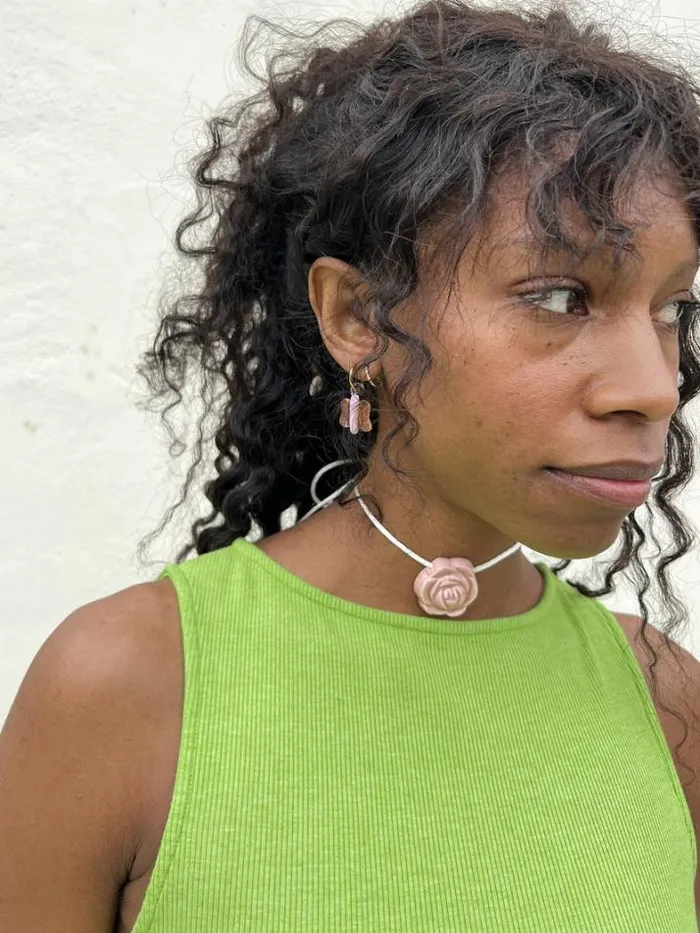 Jewelry Shop Lisa Says Gah Ceramic Rose Necklace