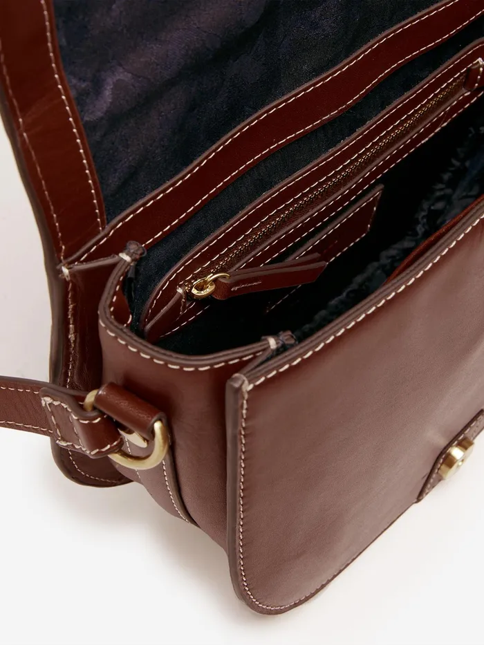 Joules Bags Tan Brown Soft Leather Cross Body Bag 8211 Women