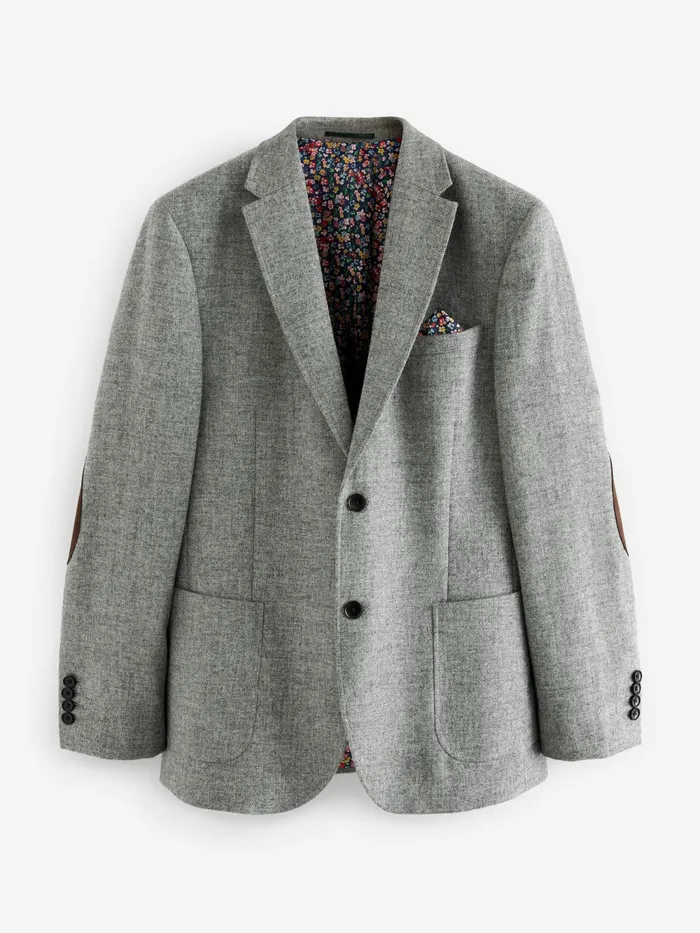 Joules Coats and Jackets Grey Donegal Wool Suit Jacket 8211 Men