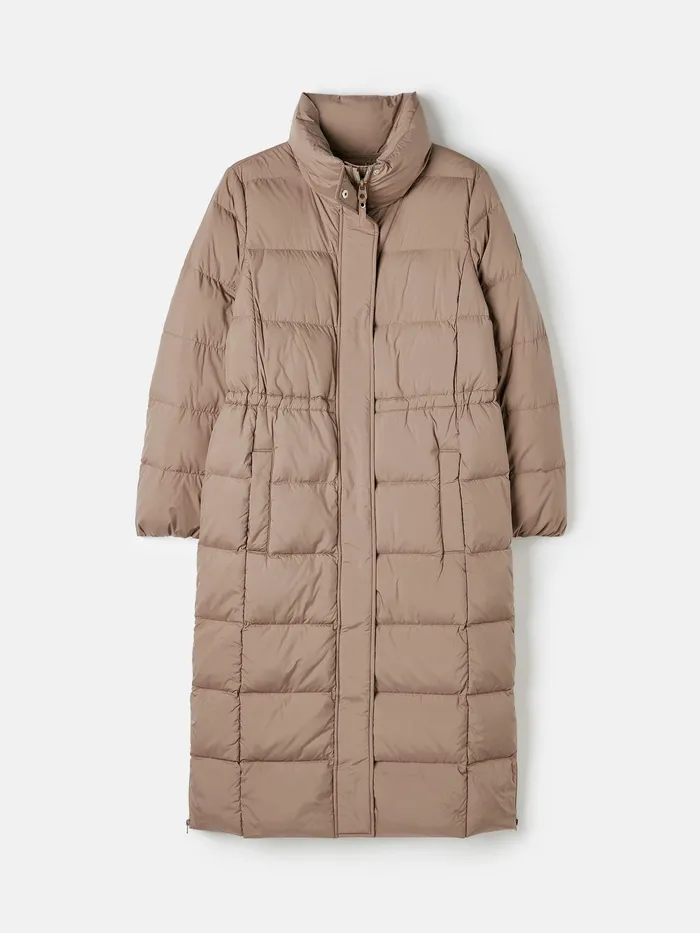 Joules Coats and Jackets Natural Showerproof Down Feather Long Puffer Coat 8211 Women