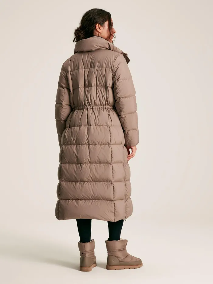 Joules Coats and Jackets Natural Showerproof Down Feather Long Puffer Coat 8211 Women