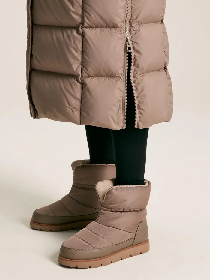 Joules Coats and Jackets Natural Showerproof Down Feather Long Puffer Coat 8211 Women