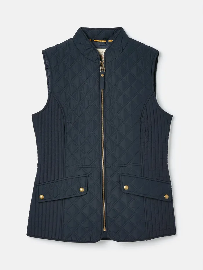 Joules Coats and Jackets Navy Showerproof Diamond Quilted Gilet 8211 Women