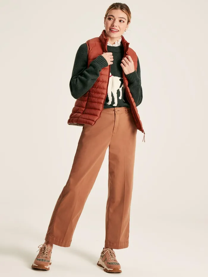 Joules Coats and Jackets Red Showerproof Packable Padded Gilet 8211 Women