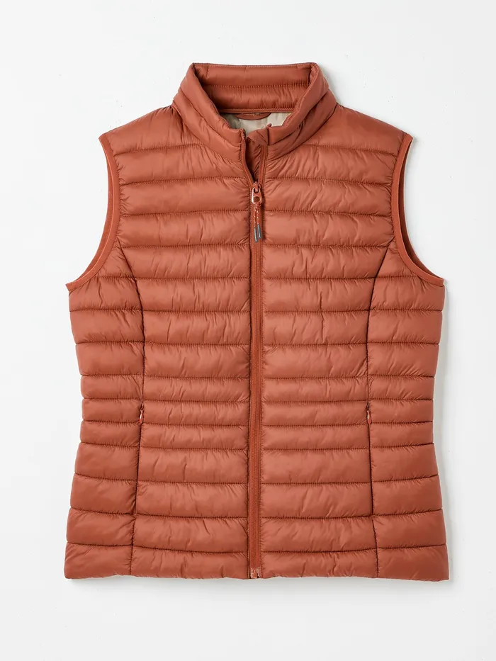 Joules Coats and Jackets Red Showerproof Packable Padded Gilet 8211 Women