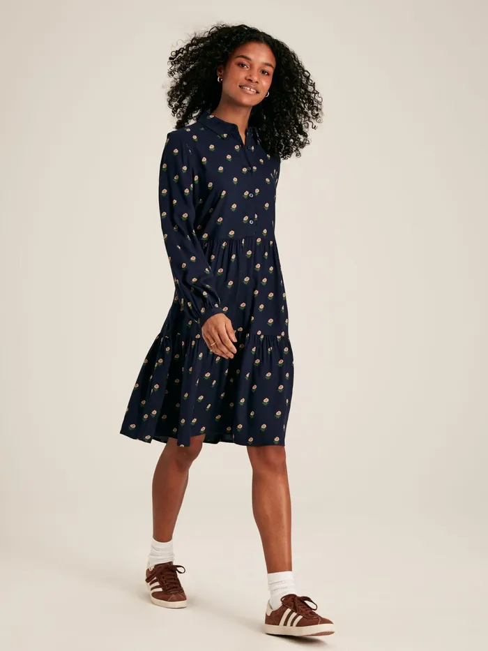 Joules Dresses Navy Printed Shirt Dress 8211 Women