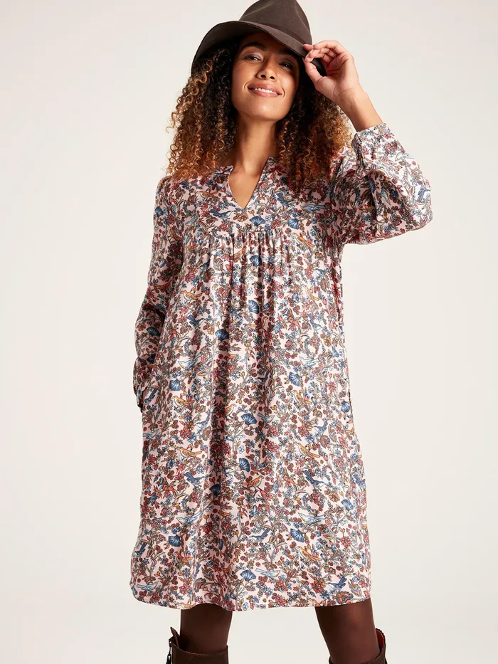 Joules Dresses Pink Twill Mini Dress 8211 Women