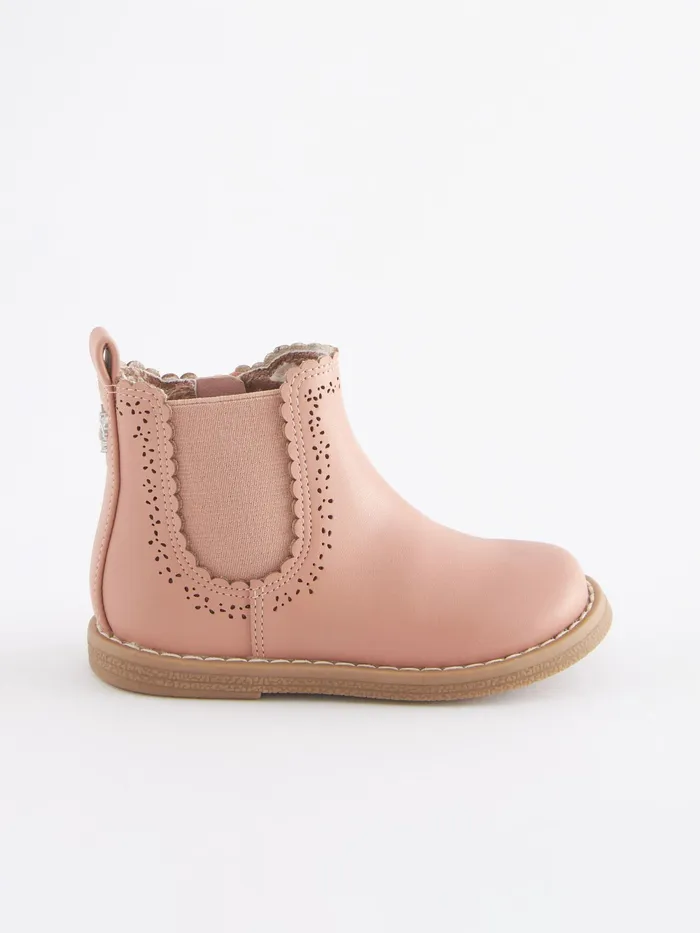 Joules Footwear Next Pink CutOut Detail Chelsea Boots 8211 Girls