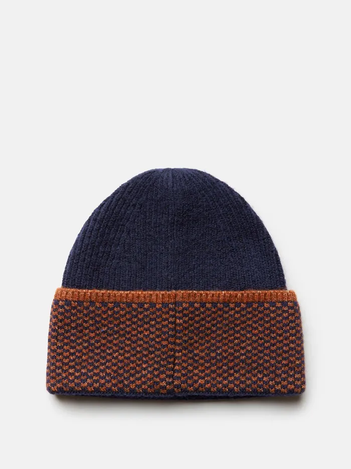 Joules Hats Gloves and Scarves Navy Knitted Beanie Hat 8211 Men
