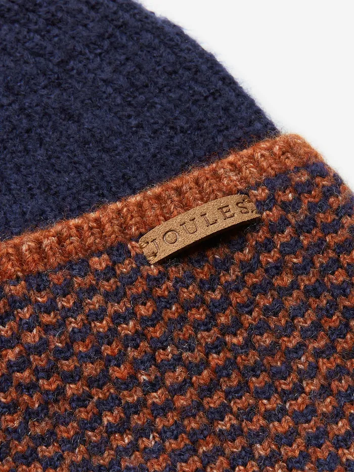 Joules Hats Gloves and Scarves Navy Knitted Beanie Hat 8211 Men