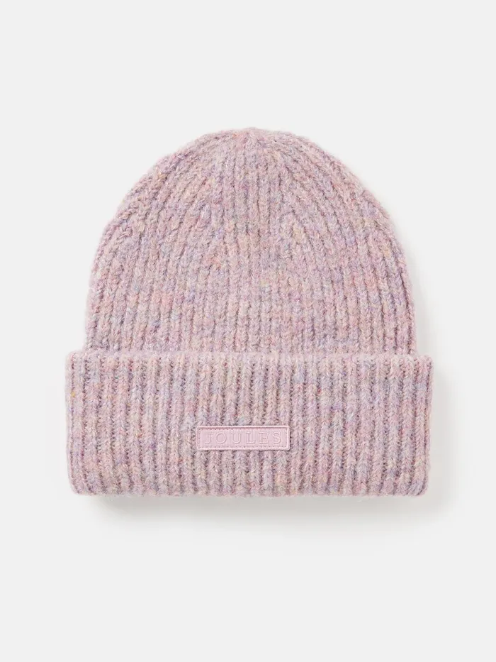Joules Hats Lilac Oversized Knitted Beanie Hat 8211 Women