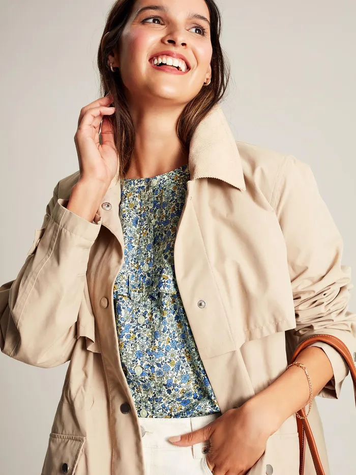 Joules Shirts and Blouses Blue Ditsy Blouse With Frilled Bib 8211 Women