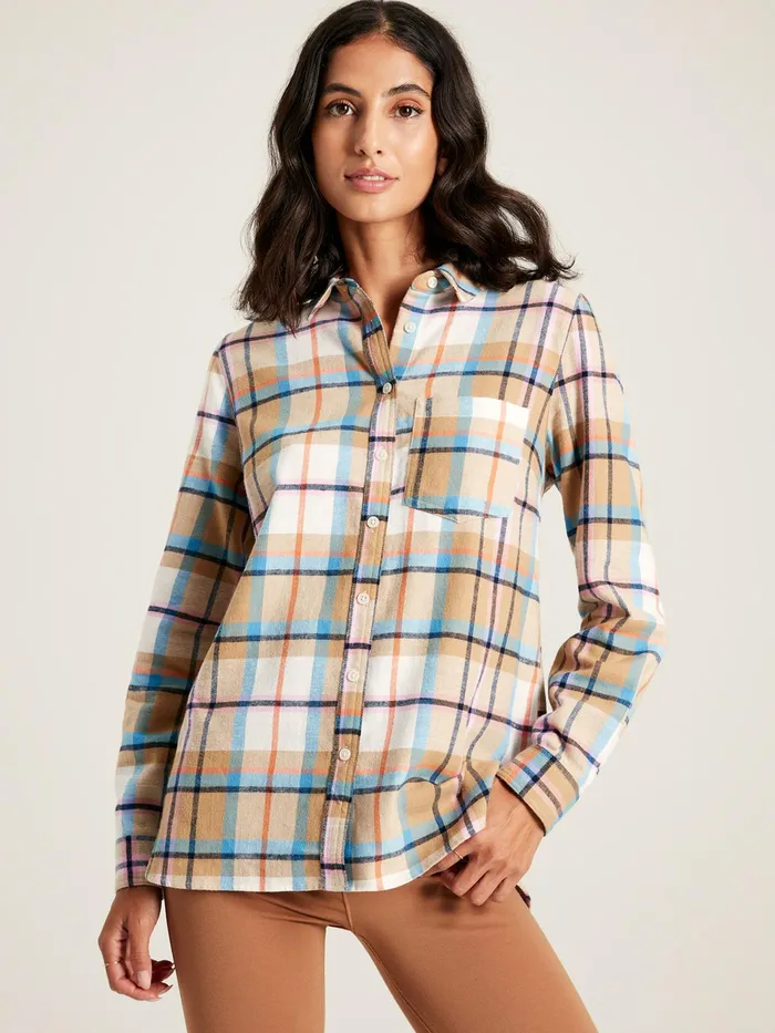 Joules Shirts and Blouses Creme Check Brushed Shirt 8211 Women