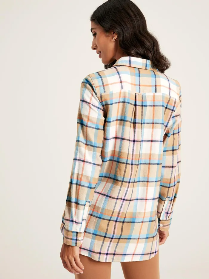 Joules Shirts and Blouses Creme Check Brushed Shirt 8211 Women