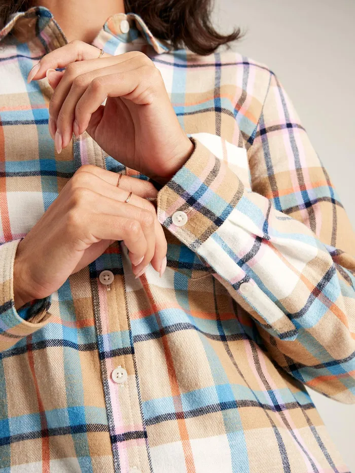 Joules Shirts and Blouses Creme Check Brushed Shirt 8211 Women