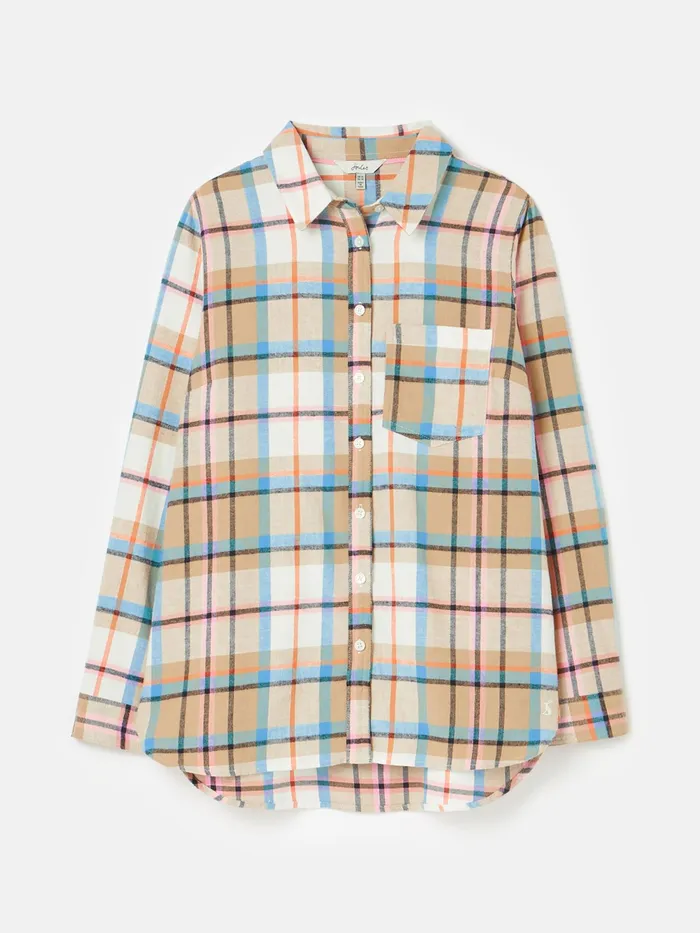 Joules Shirts and Blouses Creme Check Brushed Shirt 8211 Women