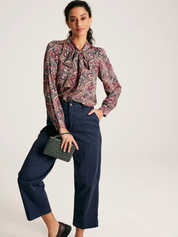 Joules Shirts and Blouses Pink Tie Neck Blouse 8211 Women