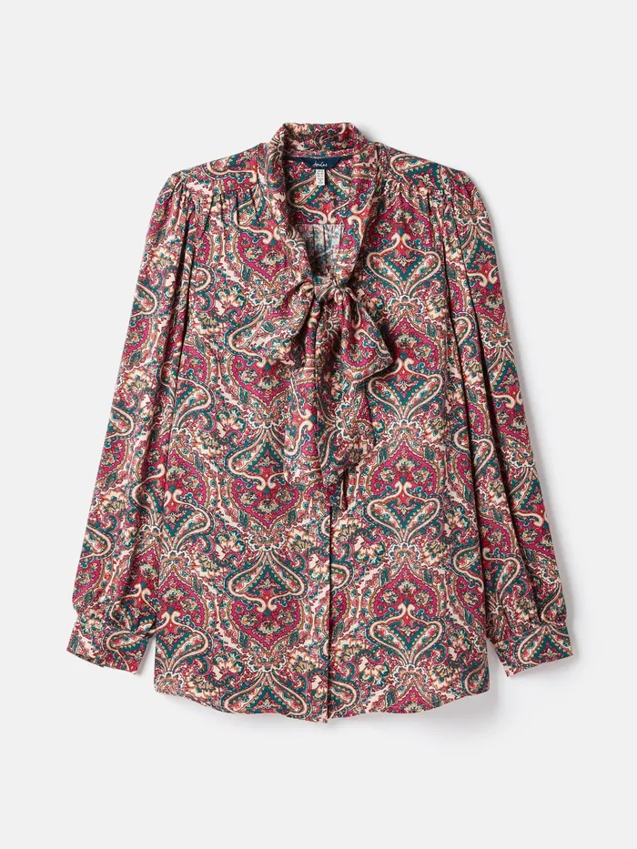 Joules Shirts and Blouses Pink Tie Neck Blouse 8211 Women