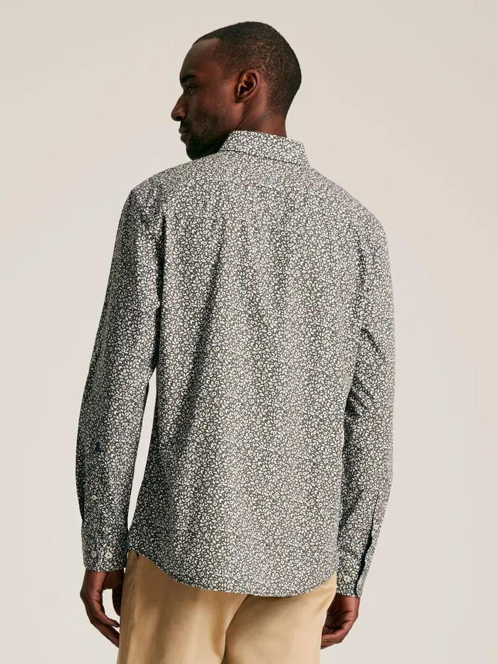 Joules Shirts Green Floral Cotton Shirt 8211 Men