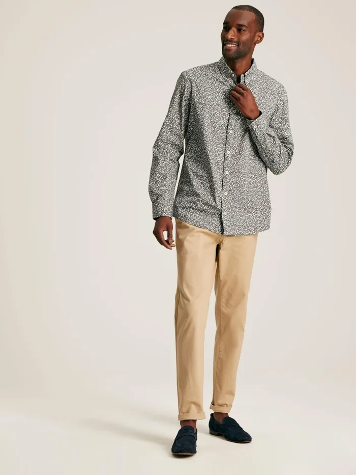 Joules Shirts Green Floral Cotton Shirt 8211 Men