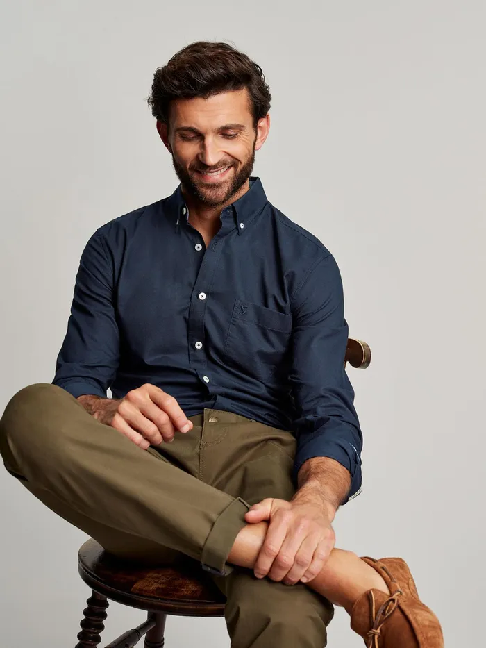 Joules Shirts Navy Long Sleeve Shirt 8211 Men