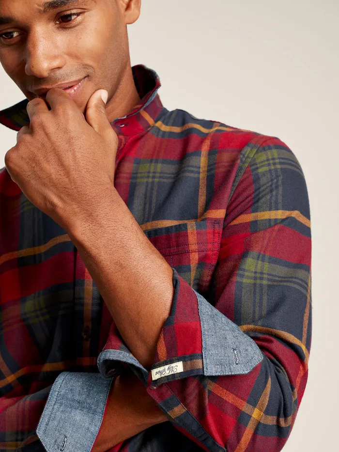 Joules Shirts Red Cotton Check Shirt 8211 Men