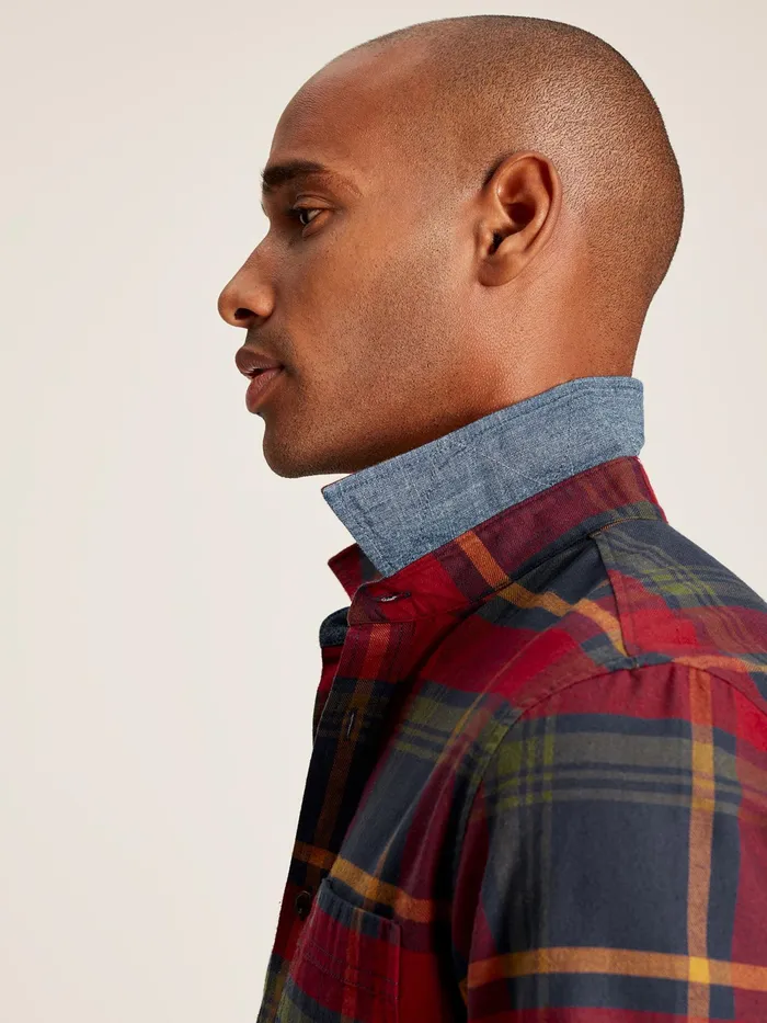 Joules Shirts Red Cotton Check Shirt 8211 Men