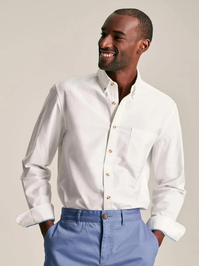 Joules Shirts White Long Sleeve Shirt 8211 Men