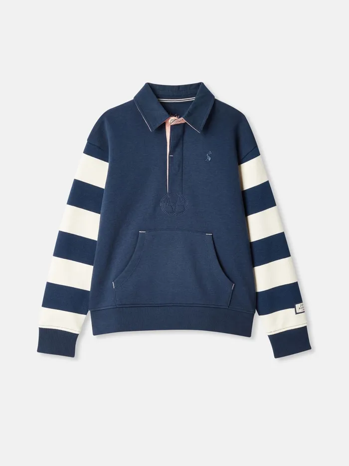 Joules Sweatshirts and Hoodies CreamNavy Rugby Sweatshirt 8211 Girls