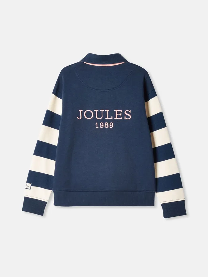 Joules Sweatshirts and Hoodies CreamNavy Rugby Sweatshirt 8211 Girls