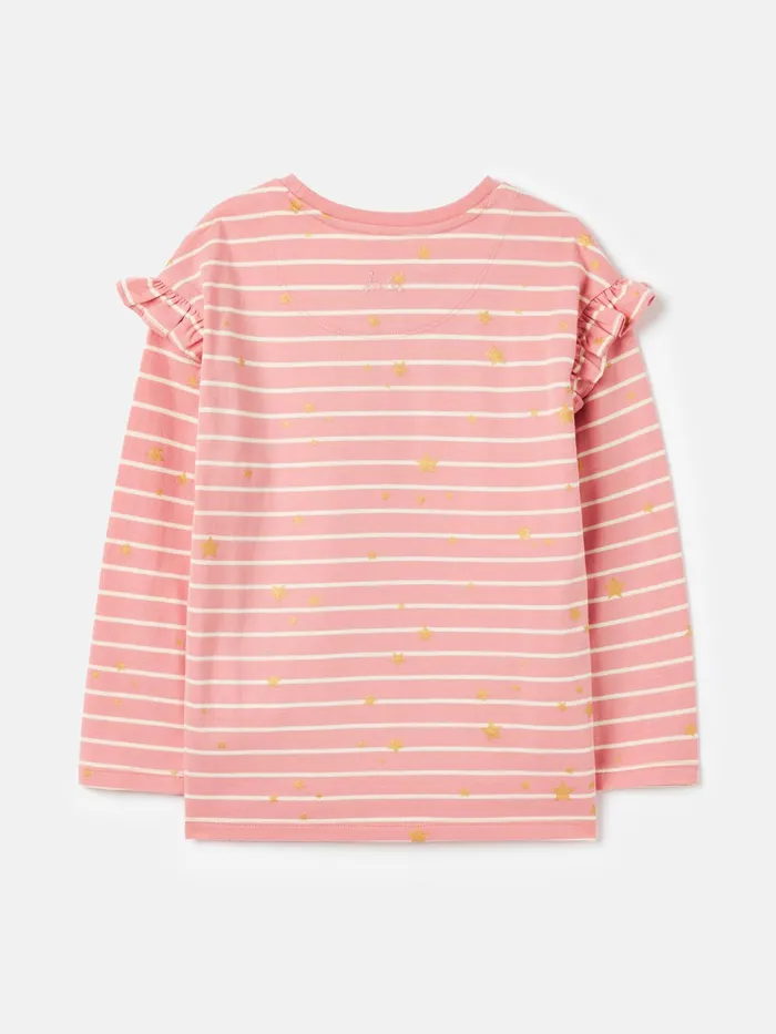 Joules Tops and Tshirts PinkCream Striped Long Sleeve Top 8211 Girls
