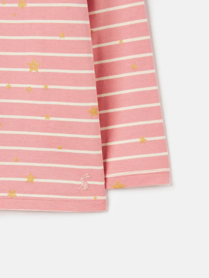 Joules Tops and Tshirts PinkCream Striped Long Sleeve Top 8211 Girls