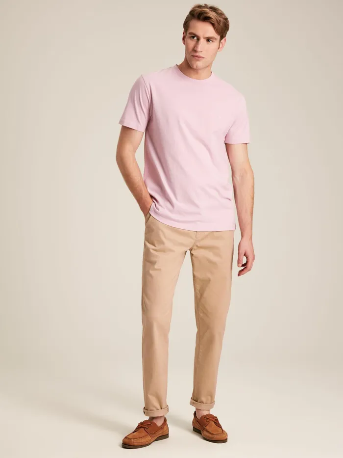 Joules Tops and Tshirts Pink Plain Jersey Crew Neck TShirt 8211 Men