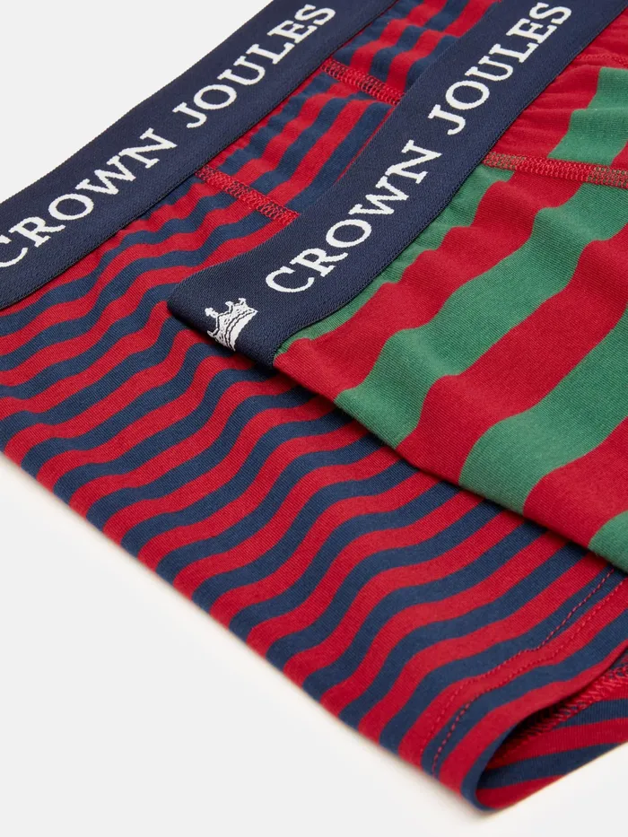 Joules Underwear Red Stripe Cotton Boxer Briefs 2 Pack 8211 Men