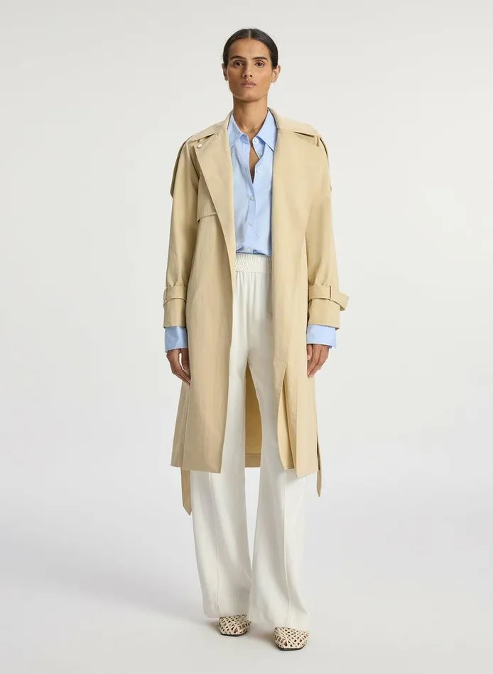 Jumpsuits Women ALC Wyatt Trench Coat Latte