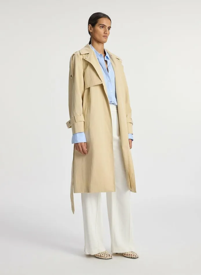 Jumpsuits Women ALC Wyatt Trench Coat Latte Jumpsuits Women ALC Wyatt Trench Coat Latte