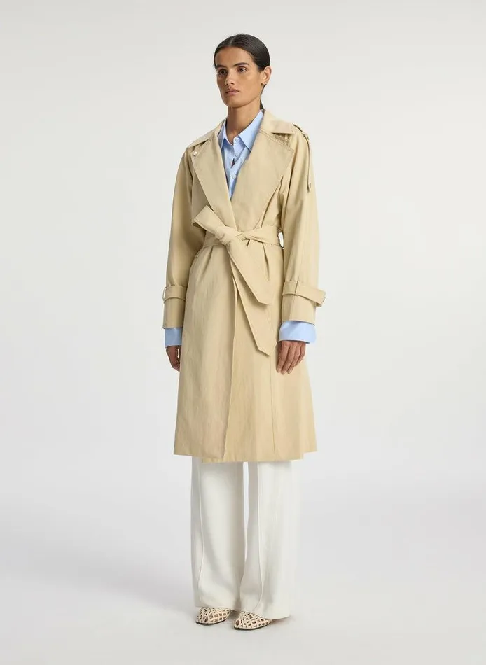 Jumpsuits Women ALC Wyatt Trench Coat Latte Jumpsuits Women ALC Wyatt Trench Coat Latte