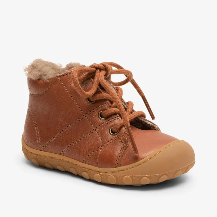 KIDS Boots bisgaardshoes barefoot hale l lamb brandy Brown