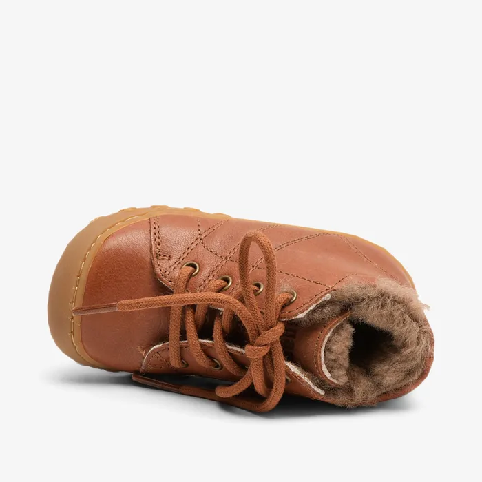 KIDS Boots bisgaardshoes barefoot hale l lamb brandy Brown