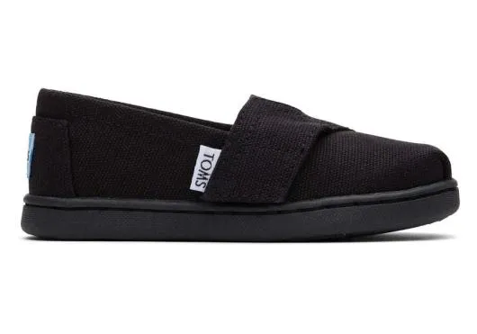 Kids KidsTiny Alpargata Black Canvas Toddler Shoe Black TOMS Alpargatas