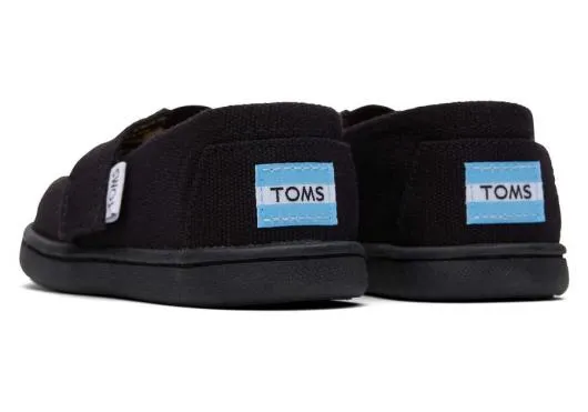 Kids KidsTiny Alpargata Black Canvas Toddler Shoe Black TOMS Alpargatas