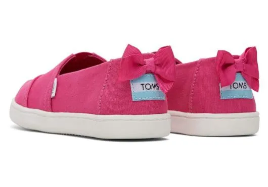 Kids KidsYouth Alpargata Pink Bow Kids Shoe Fuchsia TOMS Alpargatas