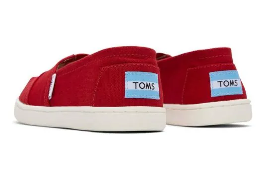 Kids KidsYouth Alpargata Red Canvas Kids Shoe Red TOMS Alpargatas