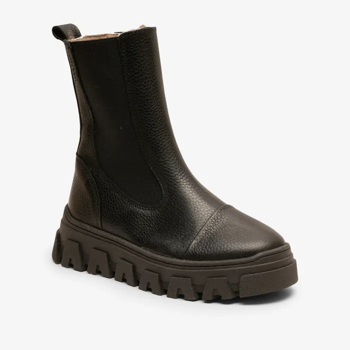 KIDS nilla lamb noir Black Winter boots bisgaardshoes
