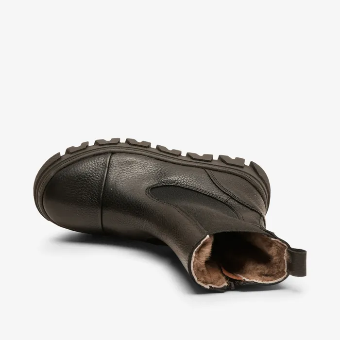 KIDS nilla lamb noir Black Winter boots bisgaardshoes