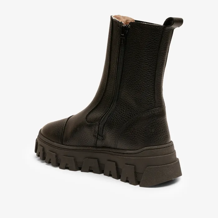 KIDS nilla lamb noir Black Winter boots bisgaardshoes