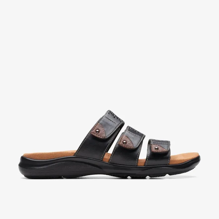 Kitly Walk Black Women Clarks Sandals and Flip Flops